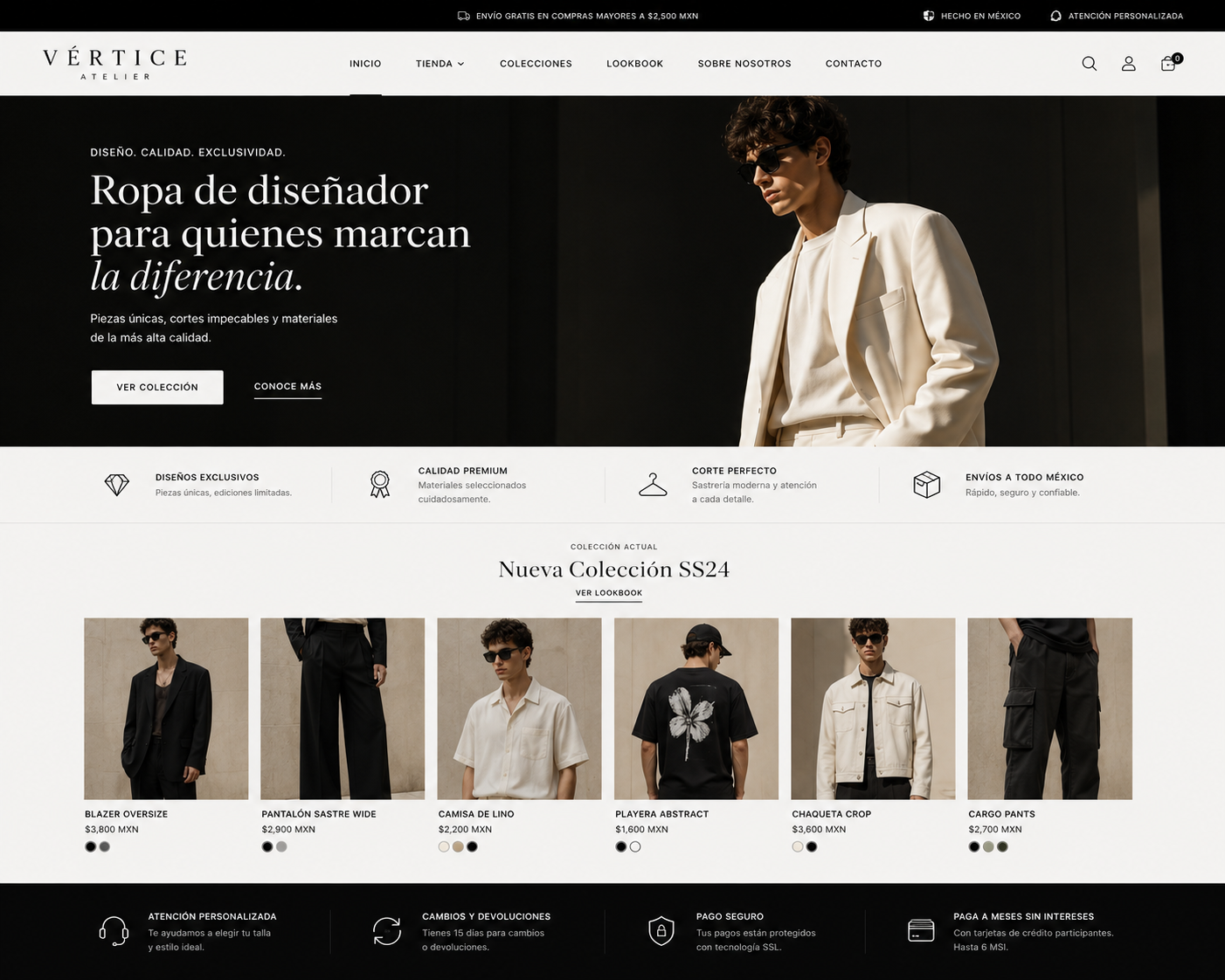 Vértice - ejemplo de tienda